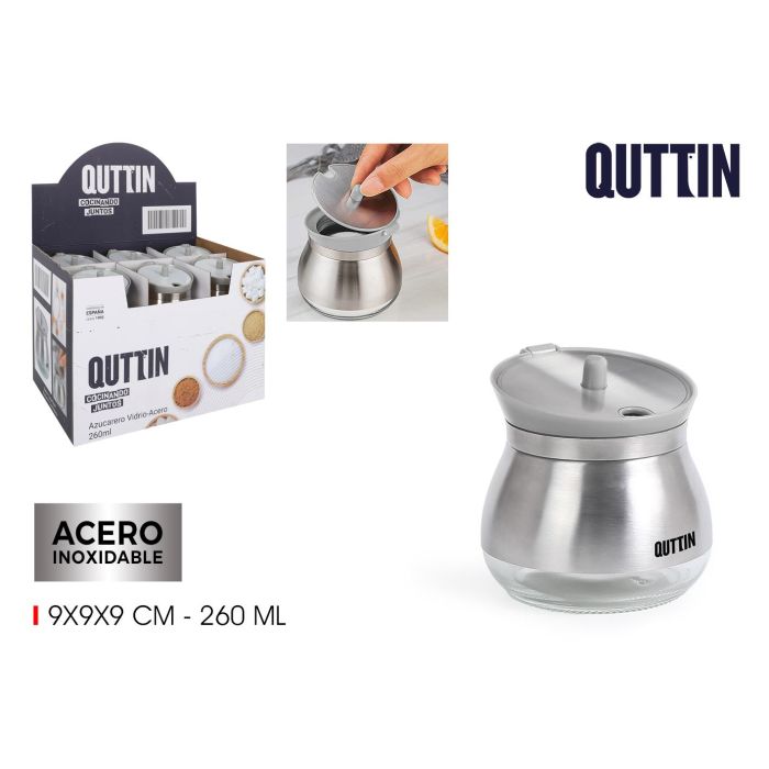 Azucarero de Vidrio y Acero Qutti - Quttin (12 Unidades) Azucarero de Vidrio y Acero Qutti - Quttin (12 Unidades)