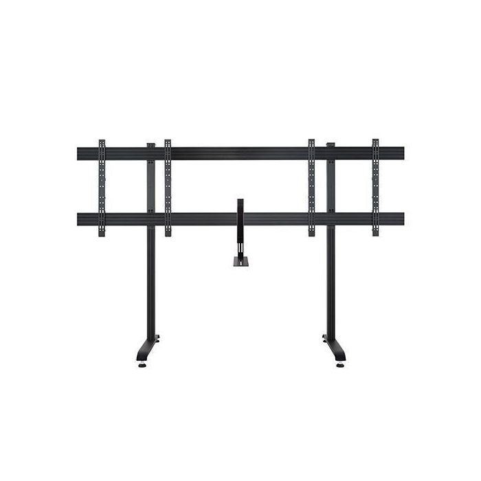 B-Tech BT8528 Soporte de Suelo Premium para Doble Pantalla XXL, Videoconferencia, VESA 1000x800, con Gestión de Cables y Ajustable 1