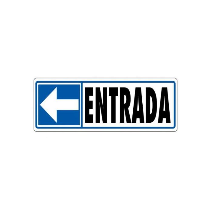 Señal "Entrada (Izquierda)" 175X65 Pvc Gris Archivo 2000 6177-08 GS