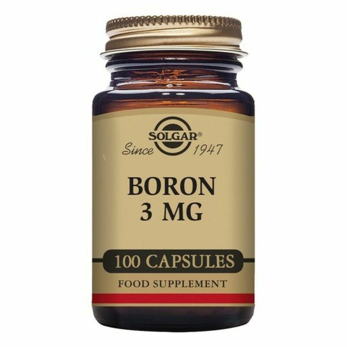 Solgar Boro 3mg Multiquelado | 100 Cápsulas Vegetales. Suplemento Mineral Esencial Vegano, Sin Gluten, Sin Lácteos.