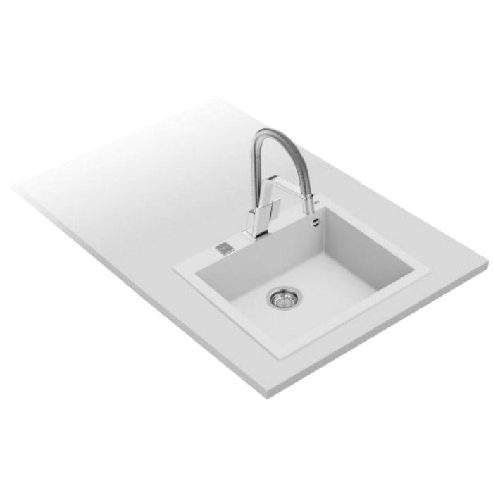 Fregadero de Un Seno Teka Forsquare 50.40 TG Blanco 2 Fregadero de Un Seno Teka Forsquare 50.40 TG Blanco 2
