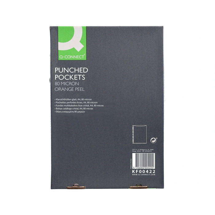 Funda multitaladro Q-connect cristal DIN A4 50 micras (100 unidades) 4