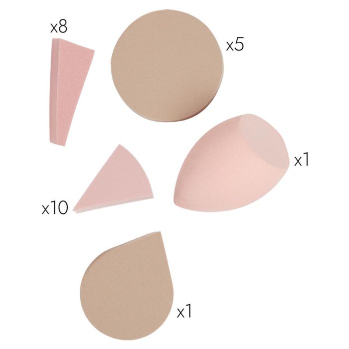 Cosmetic Club Juego de 25 Esponjas de Maquillaje, 5 Formas Diferentes, Reutilizables y Lavables para Aplicación Perfecta 2 Cosmetic Club Juego de 25 Esponjas de Maquillaje, 5 Formas Diferentes, Reutilizables y Lavables para Aplicación Perfecta 2