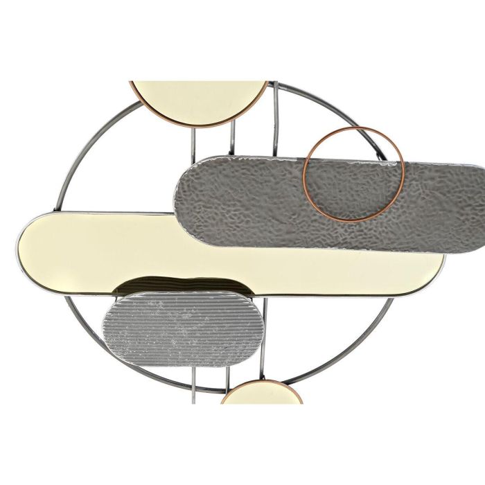 Decoración de Pared DKD Home Decor Gris Dorado Metal PVC Moderno (130 x 5 x 80,6 cm) 3 Decoración de Pared DKD Home Decor Gris Dorado Metal PVC Moderno (130 x 5 x 80,6 cm) 3