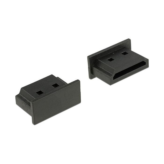 DeLOCK Protector de Polvo para Conector HDMI Tipo A sin Asa, Negro, Referencia 64030, Paquete de 10 Unidades 0 DeLOCK Protector de Polvo para Conector HDMI Tipo A sin Asa, Negro, Referencia 64030, Paquete de 10 Unidades 0
