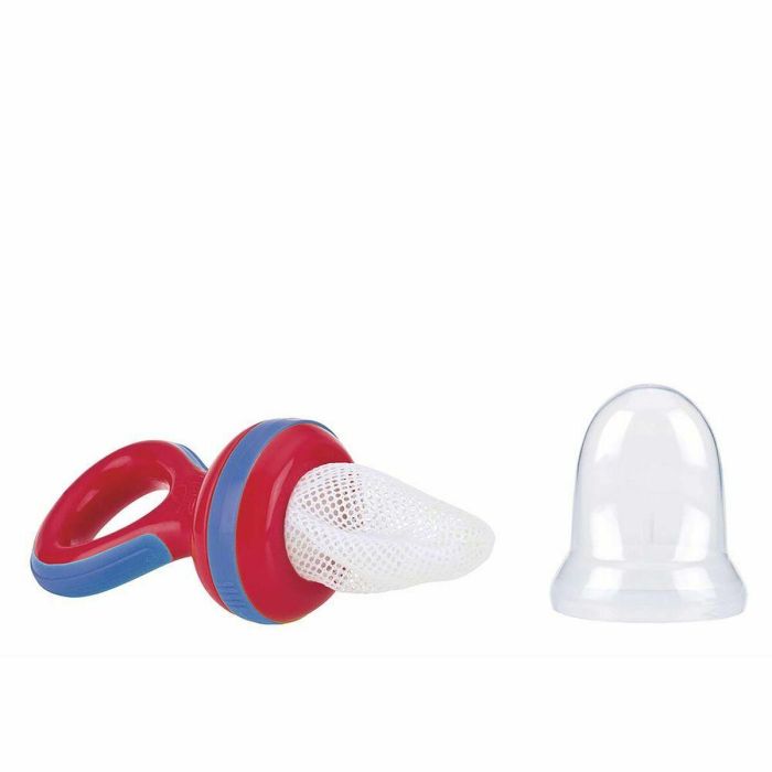 Nûby NIBBLER Alimentador para Bebé 6m+ Rojo - Seguro para Introducir Alimentos Sólidos y Prevenir Atragantamientos, 1 Unidad