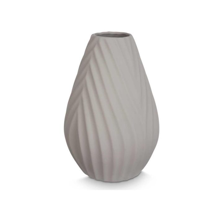 Jarron Ceramica Raya Diagonal 31Cm Gris Giftdecor (4 Unidades) 1 Jarron Ceramica Raya Diagonal 31Cm Gris Giftdecor (4 Unidades) 1