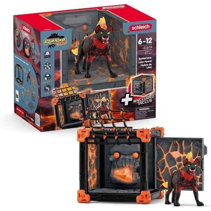 BattleCave Lava Hyena, Arena Expansion, SCHLEICH 42674 Eldrador Creatures, 7 años