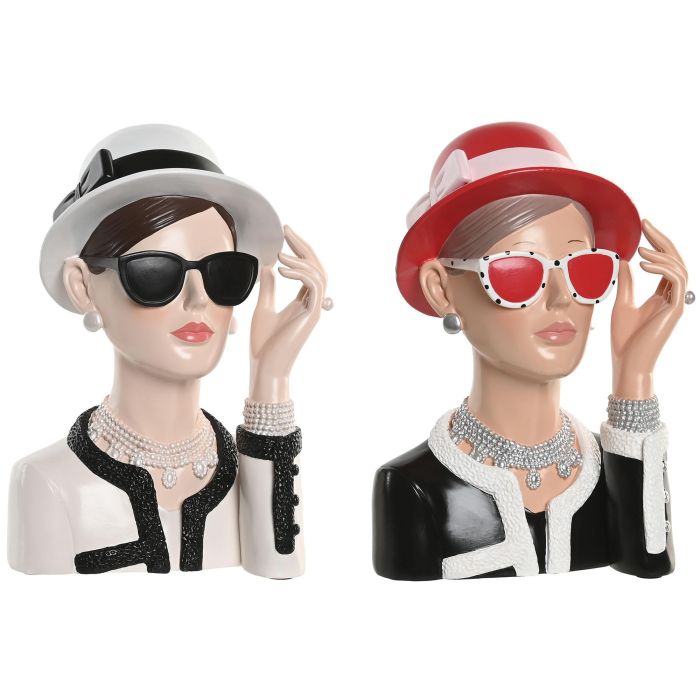 Figura Moderno DKD Home Decor Rojo Negro 14 x 27 x 17.5 cm (2 Unidades) 0 Figura Moderno DKD Home Decor Rojo Negro 14 x 27 x 17.5 cm (2 Unidades) 0