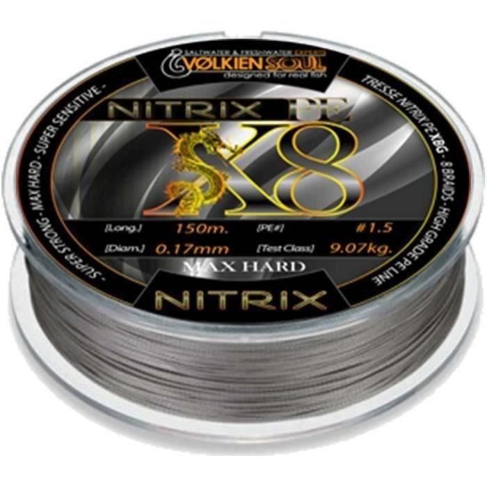 VOLKIEN Soul - ALAMBRE TRENZADO PE X8 - 150M - 0.17mm - 9.07kg - 20lbs - 8 hebras VOLKIEN Soul - ALAMBRE TRENZADO PE X8 - 150M - 0.17mm - 9.07kg - 20lbs - 8 hebras