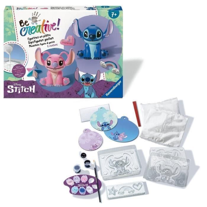 Be Creative Stitch Figuritas, 5 objetos para hacer en yeso, Actividad relajante y creativa, 7 años, 23877, Ravensburger 1 Be Creative Stitch Figuritas, 5 objetos para hacer en yeso, Actividad relajante y creativa, 7 años, 23877, Ravensburger 1