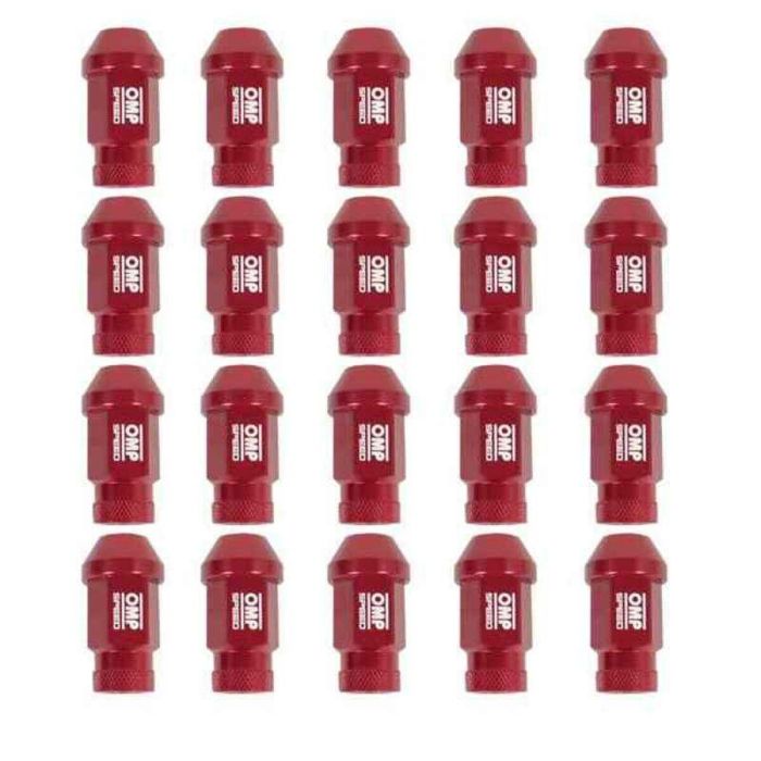 Set Tuercas OMP 7075 M12 x 1,25 40 mm 20 uds Rojo 3