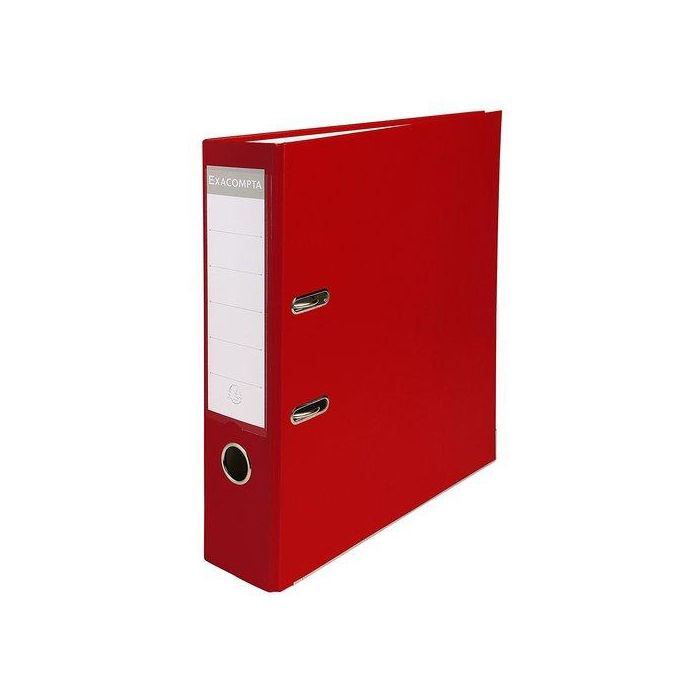 Archivador Palanca Exacompta Forrado Pp Rado A4 80Mm Rojo