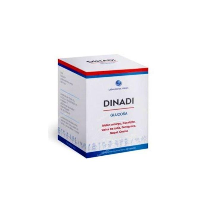 DINADIET Dinadi Suplemento Glucosa con Cromo, Melón Amargo, Nopal y Fenogreco 60 Cápsulas para Control de Azúcar en Sangre