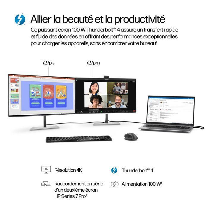 HP Series 7 Pro 27 inch 4K Conferencing Monitor - 727pm 13