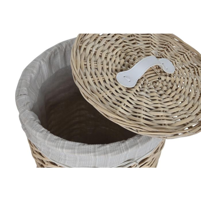 Cesta Ropa Shabby DKD Home Decor Crema 45 x 55 x 45 cm Set de 3 2