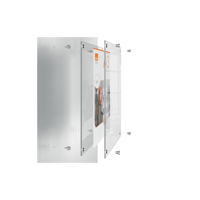 Nobo Portaposter Acrílico Transparente Mural DIN A5 3