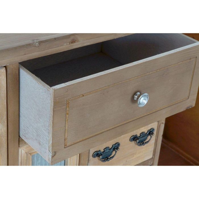 DKD Home Decor Buffet Cottage Marrón Natural Madera Metal con 5 Cajones y 2 Puertas, 116 cm Ancho 5 DKD Home Decor Buffet Cottage Marrón Natural Madera Metal con 5 Cajones y 2 Puertas, 116 cm Ancho 5
