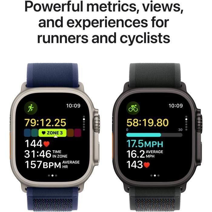 Apple Watch Ultra 2 GPS + Cellular - 49 mm - Caja de titanio negro - Correa Milanese Loop de titanio negro - M 3 Apple Watch Ultra 2 GPS + Cellular - 49 mm - Caja de titanio negro - Correa Milanese Loop de titanio negro - M 3