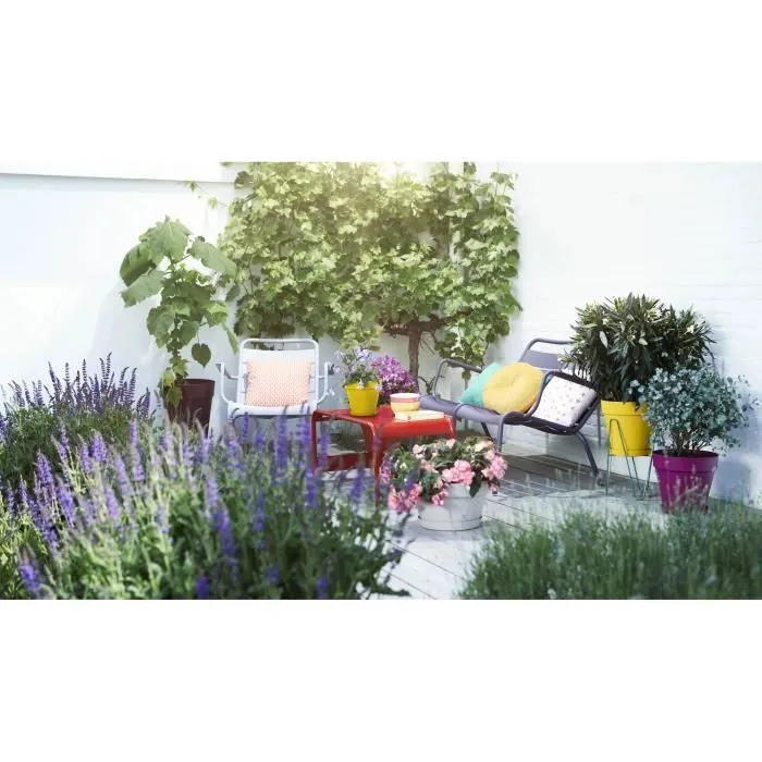 Elho Maceta redonda Loft Urban 25 Exterior Ø 24.5 x H 22.2 cm Amarillo ocre 3