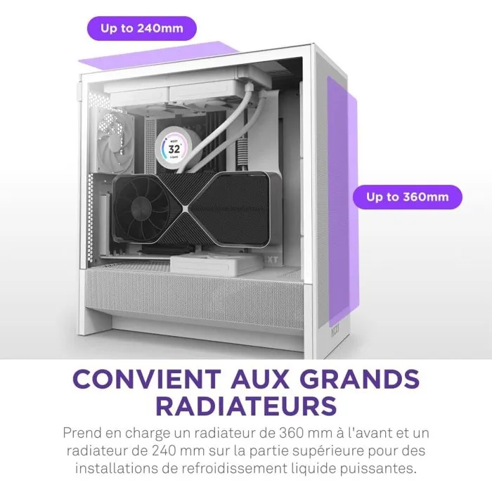 NZXT CC-H52FW-01 Caja NZXT H5 Flow (2024) Torre Midi Blanca 5