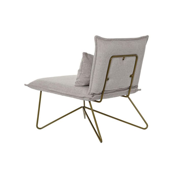 DKD Home Decor Sillón Urban Beige y Dorado, Fabricado en Poliéster y Metal, con Cojín, Medidas 78x75x66 cm, Altura Asiento 45 cm 1 DKD Home Decor Sillón Urban Beige y Dorado, Fabricado en Poliéster y Metal, con Cojín, Medidas 78x75x66 cm, Altura Asiento 45 cm 1