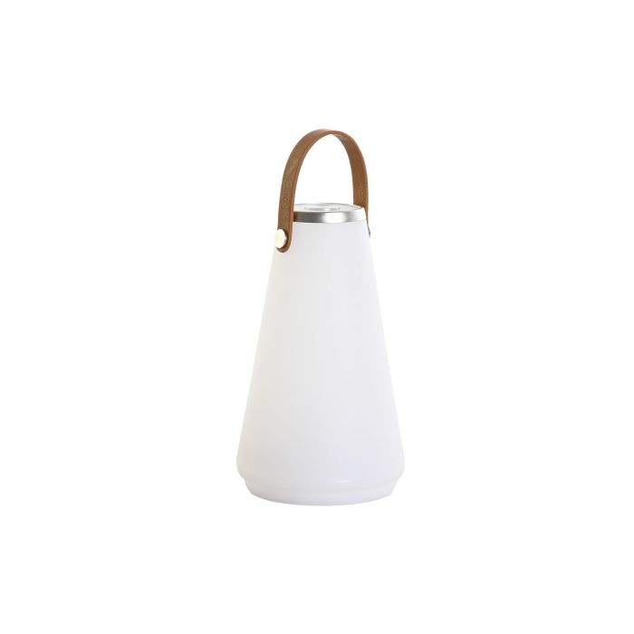 DKD Home Decor Lámpara de Sobremesa USB Recargable para Terraza Jardín Exterior 2000mAh PE PU Blanco Marrón 13.5x13.5x23 cm 3 DKD Home Decor Lámpara de Sobremesa USB Recargable para Terraza Jardín Exterior 2000mAh PE PU Blanco Marrón 13.5x13.5x23 cm 3