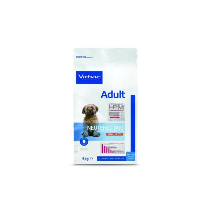 Virbac Veterinary Adult Neutered Dog Small & Toy 3 kg - Dieta completa para perros adultos esterilizados de razas pequeñas