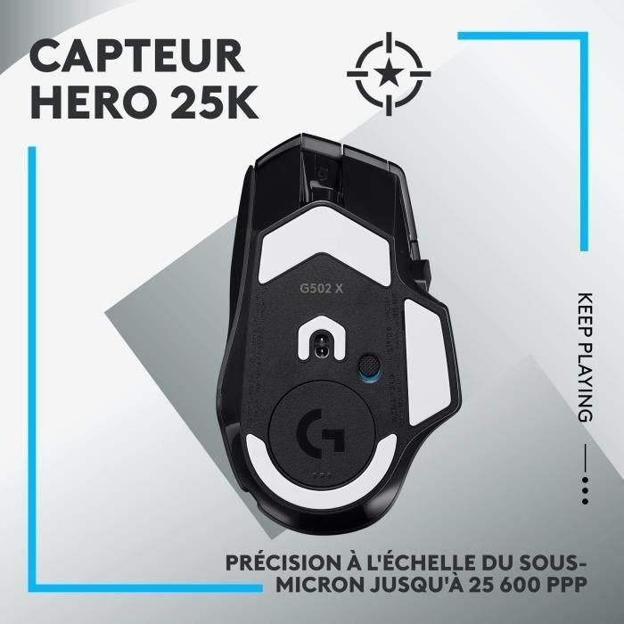 Logitech G502 X Ratón Gaming Inalámbrico LIGHTSPEED, Sensor HERO 25600 DPI, 8 Botones Programables, Negro 5 Logitech G502 X Ratón Gaming Inalámbrico LIGHTSPEED, Sensor HERO 25600 DPI, 8 Botones Programables, Negro 5