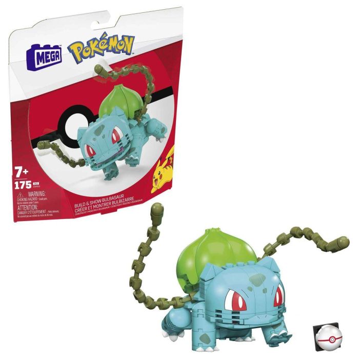 Mega Construx Pokémon Bulbasaur Set de Ladrillos de Construcción Articulado, 175 piezas, 10+ cm, Edad 7+ 11 Mega Construx Pokémon Bulbasaur Set de Ladrillos de Construcción Articulado, 175 piezas, 10+ cm, Edad 7+ 11