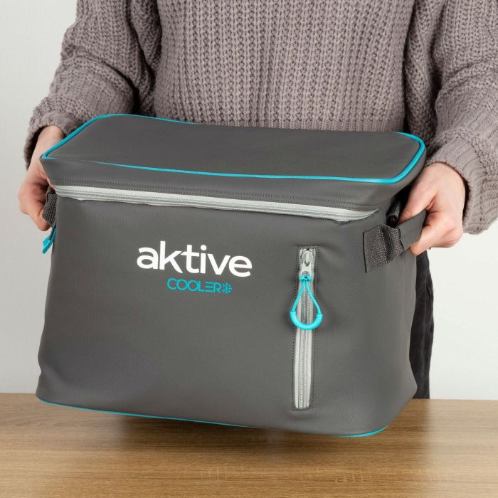 Nevera Portátil Aktive 18 L 34 x 26 x 21 cm Negro (6 Unidades) 2 Nevera Portátil Aktive 18 L 34 x 26 x 21 cm Negro (6 Unidades) 2
