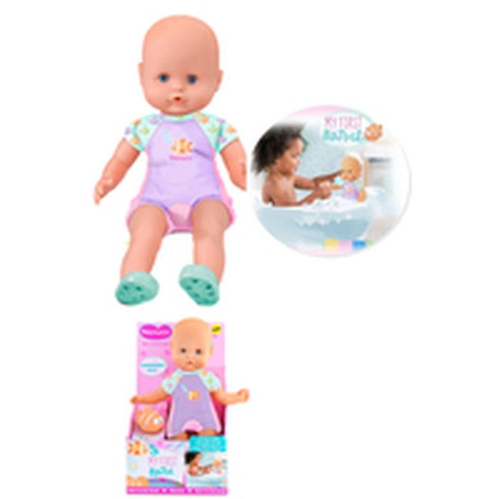 Nenuco NFN88 Muñeca Bebé Mi Primer Baño con Pez, 35 cm, A partir de 10 meses 2