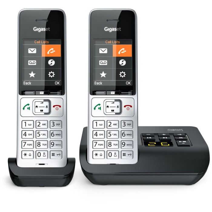 Gigaset COMFORT 500A duo Teléfono Inalámbrico DECT con Contestador Automático, Altavoz y Pantalla a Color, Negro/Plata 0 Gigaset COMFORT 500A duo Teléfono Inalámbrico DECT con Contestador Automático, Altavoz y Pantalla a Color, Negro/Plata 0