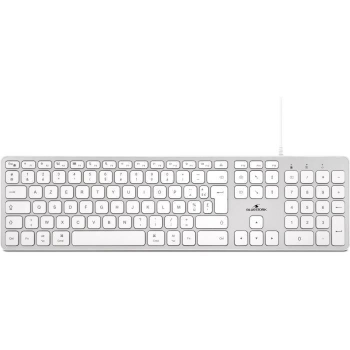 Teclado BLUESTORK para Mac con cable: diseño francés 1