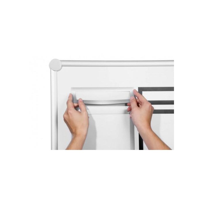 Durable 498623 PACK 5 MARCOS INFORMATIVOS DURAFRAME MAGNETIC TOP 236x66mm Plata 1