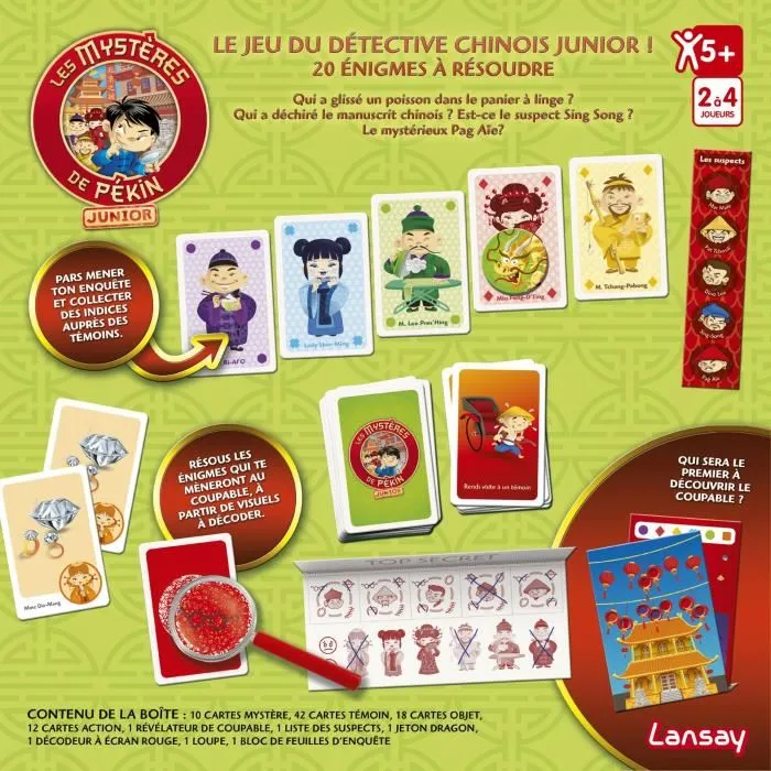 Lansay Les Mysteres De Pekin Junior Juego de detectives para niños a partir de 5 años 3