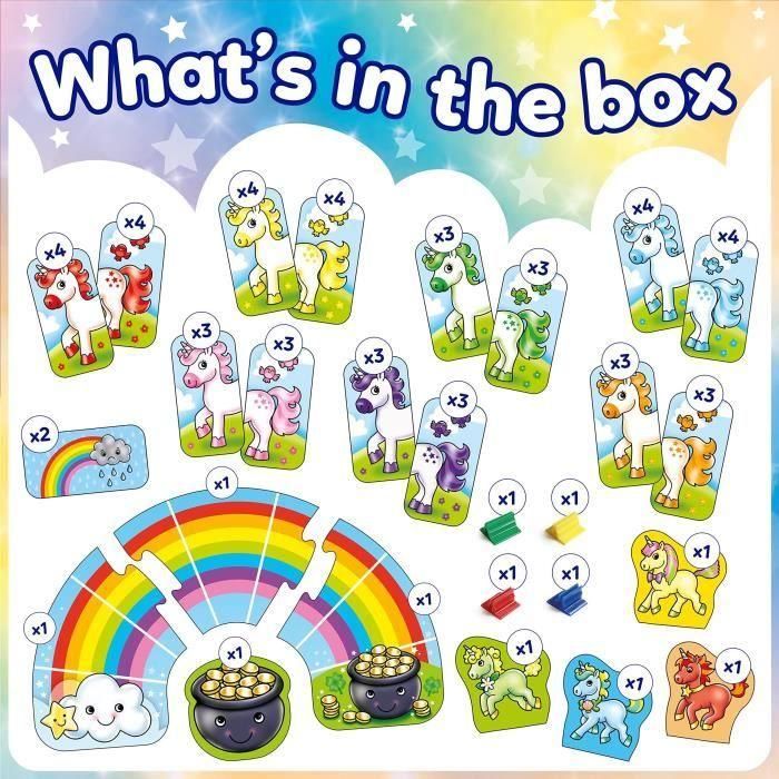 Unicornios multicolores - Juego de parejas - HUERTO 1 Unicornios multicolores - Juego de parejas - HUERTO 1