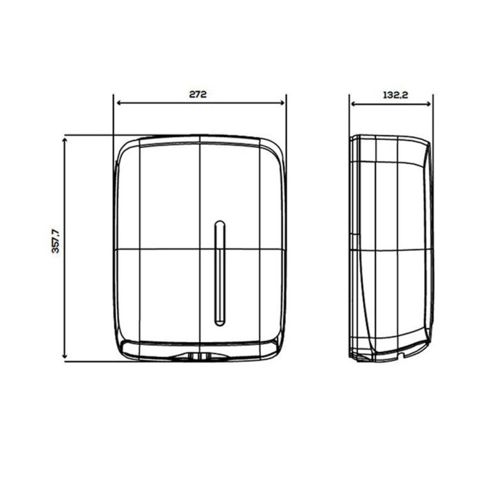Jofel Dispensador de Toallas Zig-Zag Timeless Negro ABS Reciclado Capacidad 600 Toallas 1
