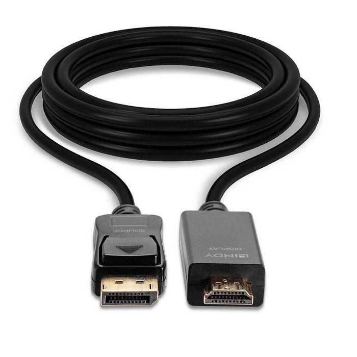 Lindy Cable DisplayPort a HDMI 5m, Soporta 4K 3840x2160@30Hz, Conecta PC/Laptop a Pantalla HDMI para Oficina/Hogar 3