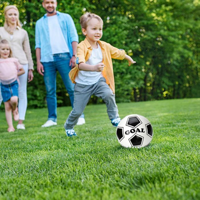 Pelota infantil de plástico Goal Ø23cm - Blanco, rojo, amarillo, azul 1