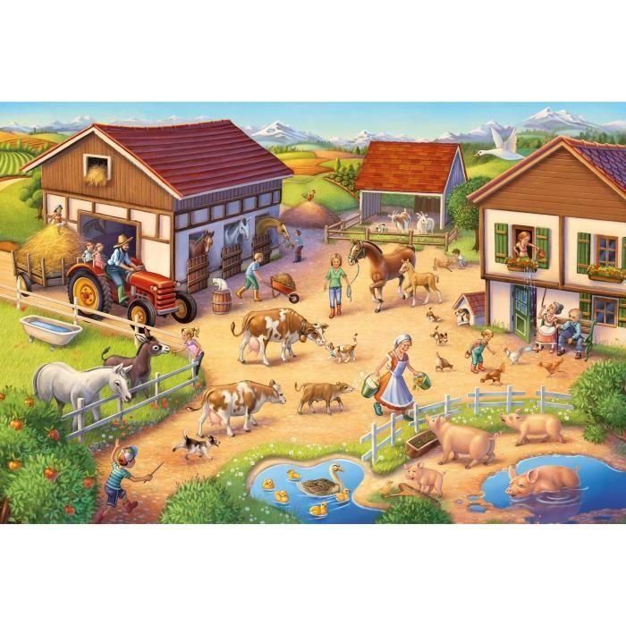 Una granja alegre, con complemento (animales) - 40 pcs - Schmidt Spiele 1