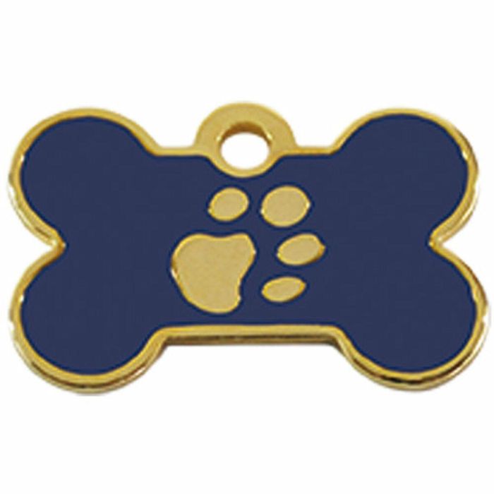 Placa identificativa para collar Imarc Azul Dorado Hueso Aluminio 1 Placa identificativa para collar Imarc Azul Dorado Hueso Aluminio 1