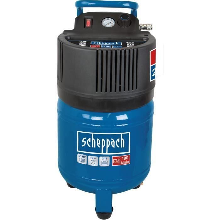 SCHEPPACH Compresor de aire vertical 24 L 2HP 10 bar sin aceite HC24V 2 SCHEPPACH Compresor de aire vertical 24 L 2HP 10 bar sin aceite HC24V 2