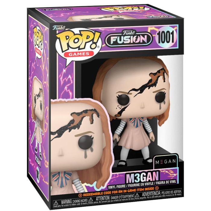 Funko Pop! 80874 M3GAN Battle Damaged, Games Fusion Serie 1. Figura coleccionable de vinilo, diseño robotizado con pintura agrietada, 9,5 cm 1 Funko Pop! 80874 M3GAN Battle Damaged, Games Fusion Serie 1. Figura coleccionable de vinilo, diseño robotizado con pintura agrietada, 9,5 cm 1
