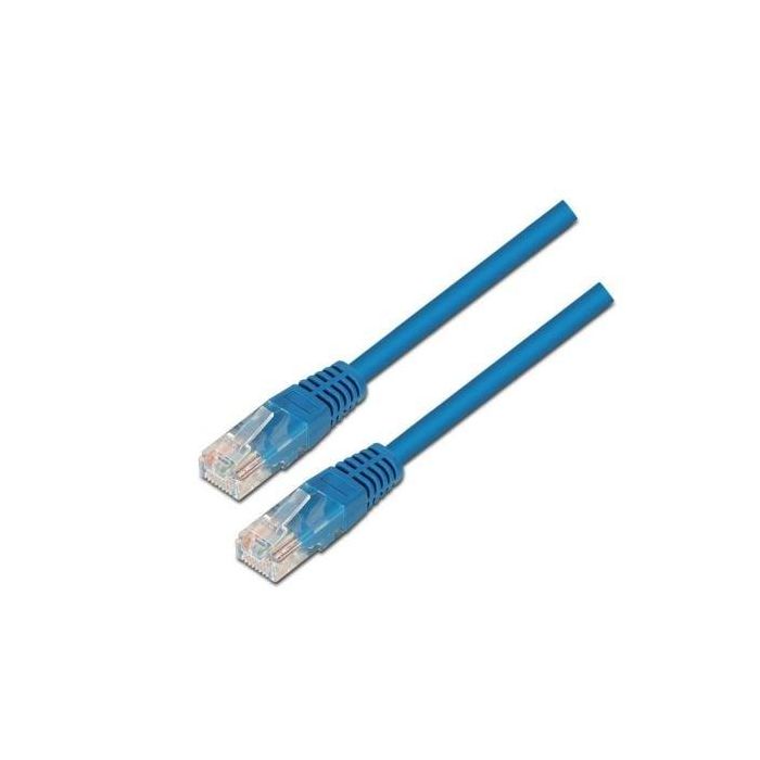 Aisens A133-0190 Cable de Red Latiguillo RJ45 UTP Cat.5e AWG24 para Conexión Ethernet de Alta Velocidad Azul 50cm