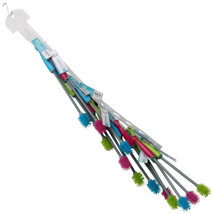 Je cherche une Idee Cepillo Limpia Biberón/Botella de Silicona y Plástico Antirayaduras 30 cm Colores Surtidos 6