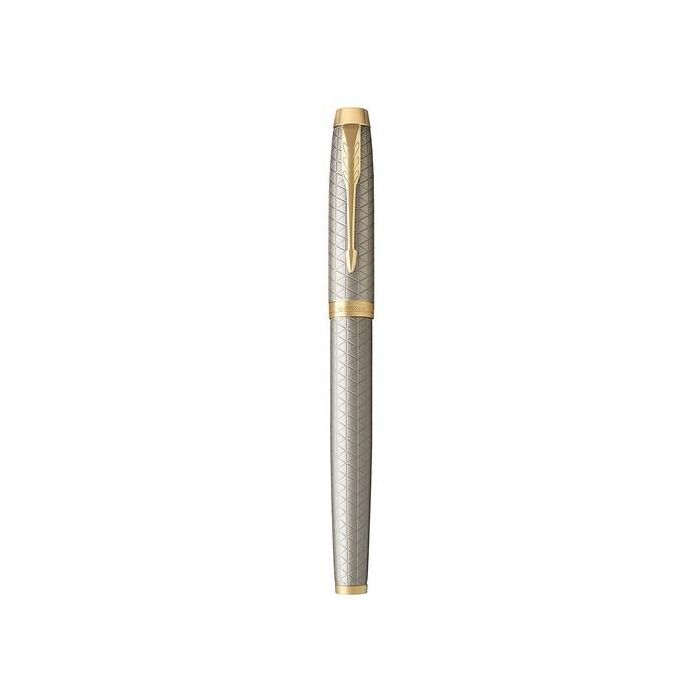PARKER Füller IM Premium Warm Silver F Blau Geschenkbox 1 PARKER Füller IM Premium Warm Silver F Blau Geschenkbox 1
