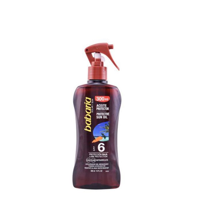 Babaria Aceite Solar Protector de Zanahoria SPF6 Spray Corporal Bronceador Rápida Absorción No Pegajoso Todo Tipo Pieles 300 ml Babaria Aceite Solar Protector de Zanahoria SPF6 Spray Corporal Bronceador Rápida Absorción No Pegajoso Todo Tipo Pieles 300 ml