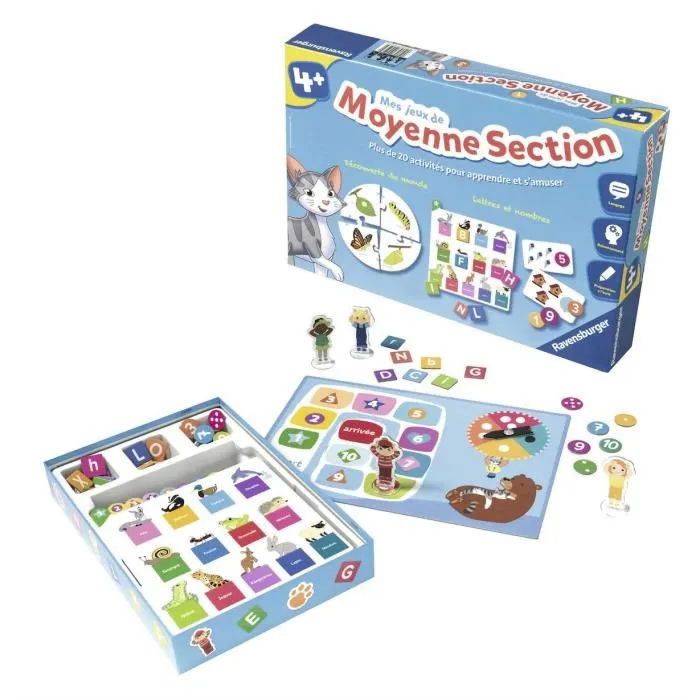 Ravensburger My Medium Section Games Juego Educativo 10 Actividades para Aprender Letras, Números, Animales y Colores a Partir de 4 Años 3