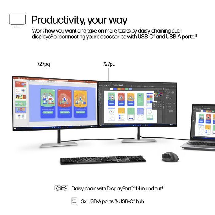 HP 727pq Monitor Series 7 Pro 27 pulgadas QHD PVC Free 5
